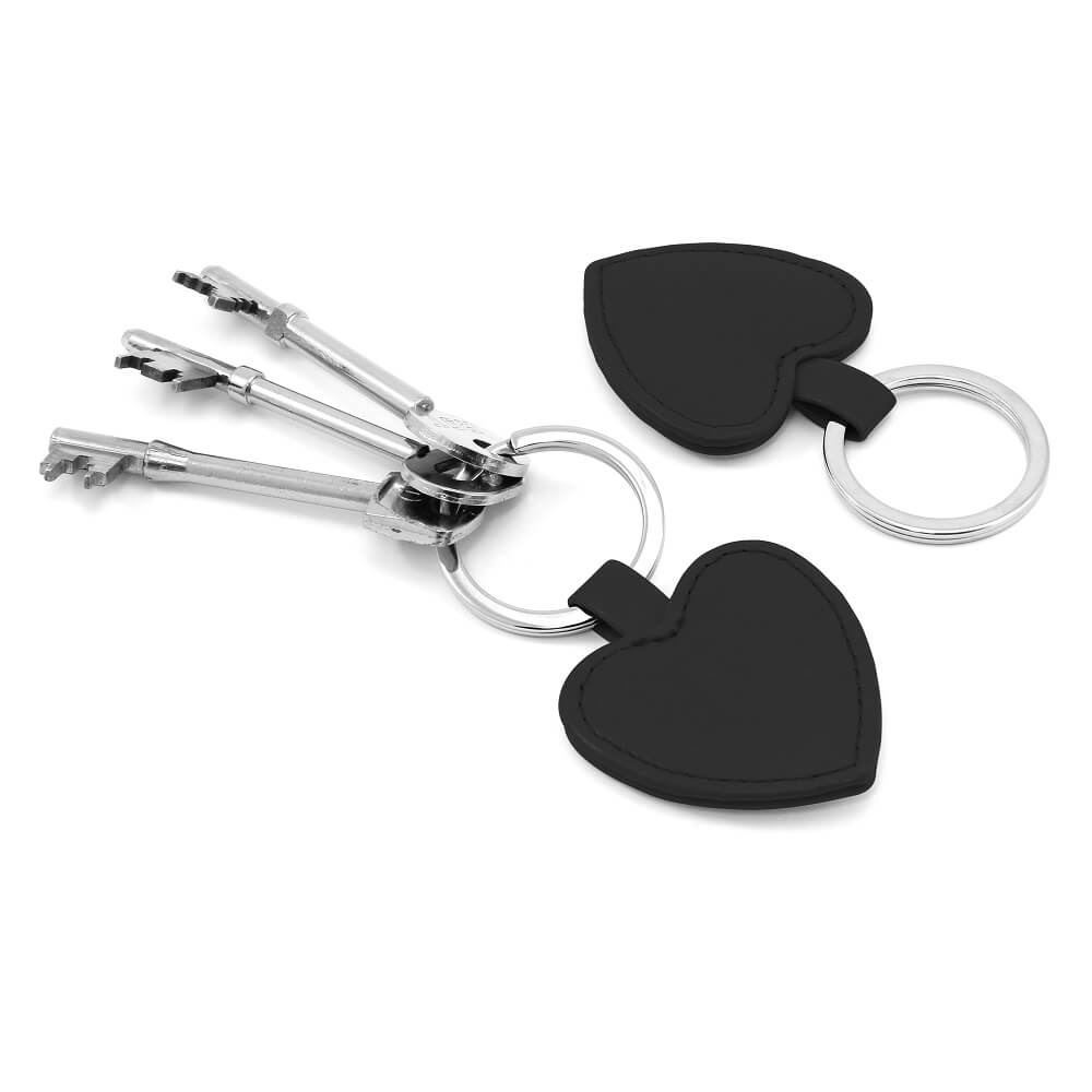 Porte-clé en forme de cœur en PU 4