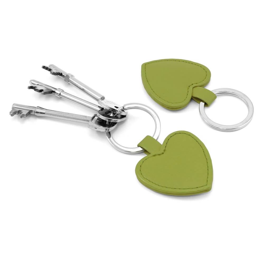 Porte-clé en forme de cœur en PU