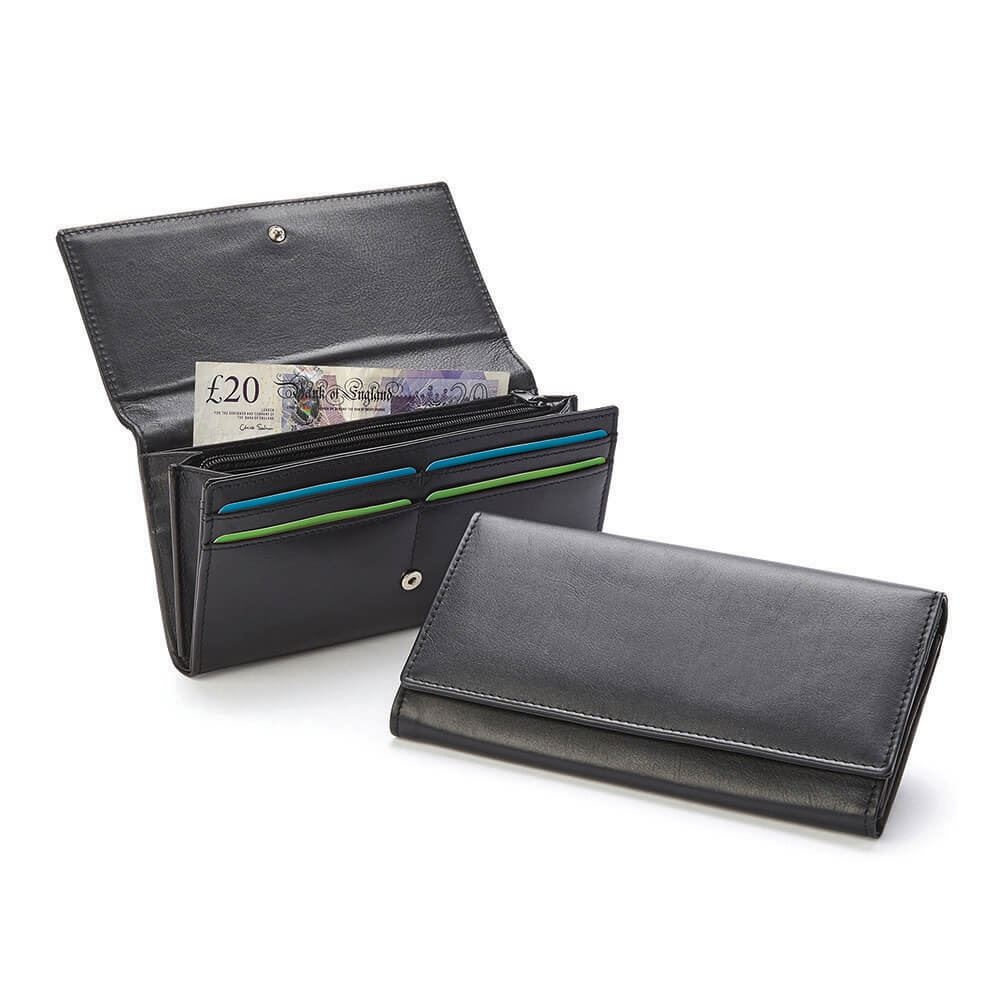 Portefeuille avec porte monnaie zippé en cuir Nappa Sandringham 3