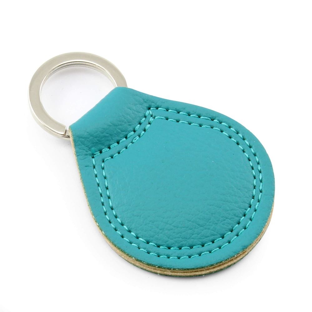 Porte-clé rond en cuir recyclé 2