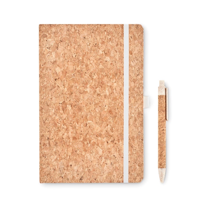 Carnet A5 &amp; stylo en liège - SUBER SET 4