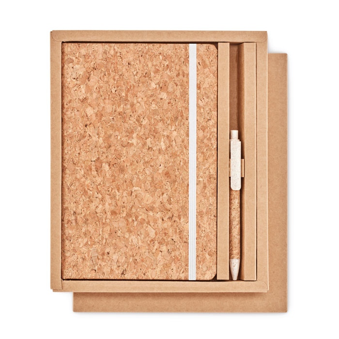Carnet A5 &amp; stylo en liège - SUBER SET 12