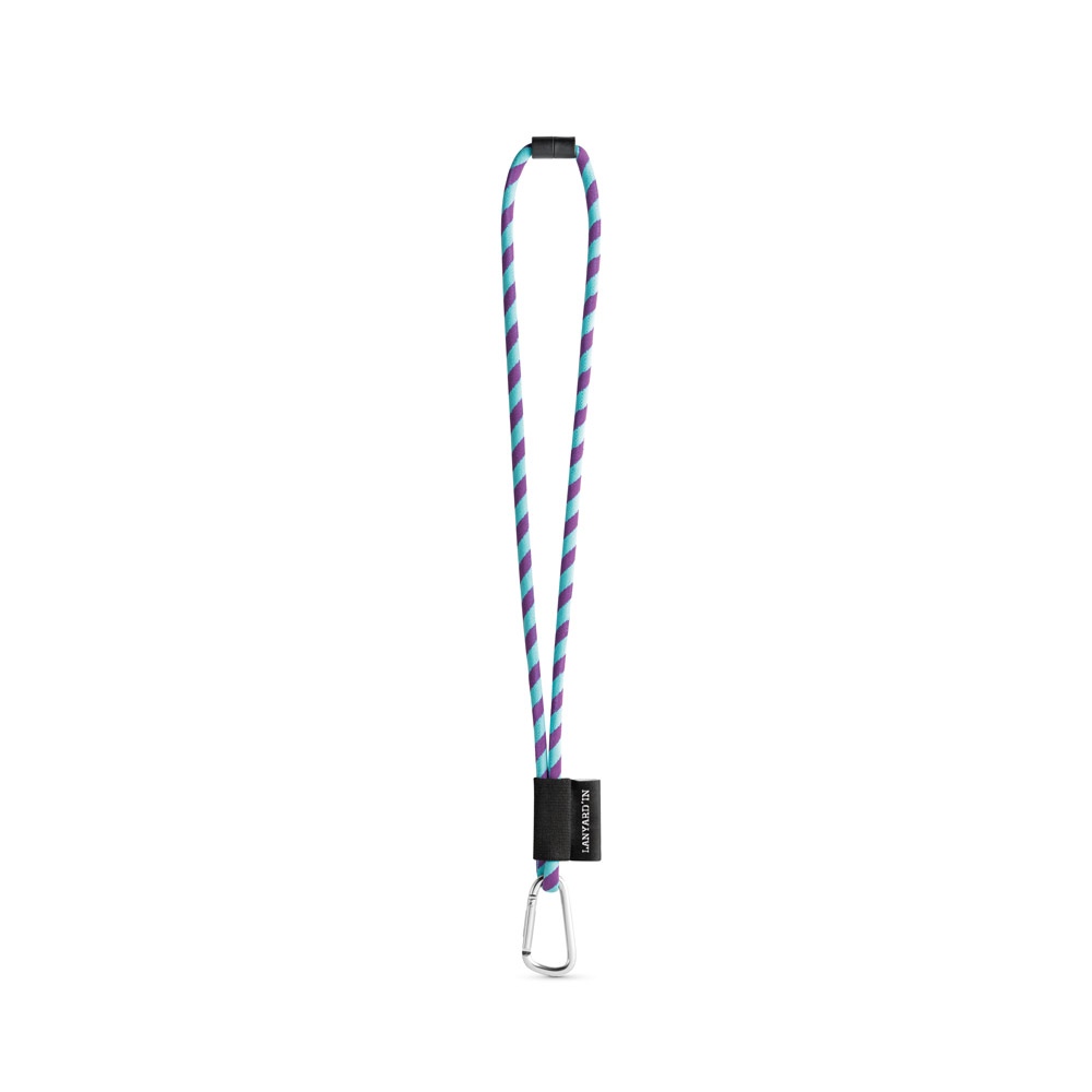 75089. SET Lanyard TUBE Long (Ø 7 mm) avec mousqueton en forme de D de 55 mm et fermoir de sécurité Ø 7 mm 20