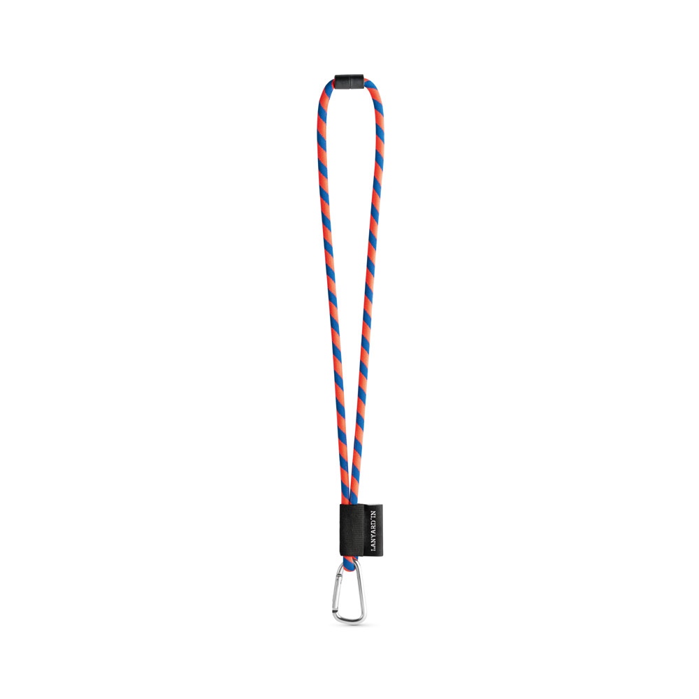 75089. SET Lanyard TUBE Long (Ø 7 mm) avec mousqueton en forme de D de 55 mm et fermoir de sécurité Ø 7 mm 16