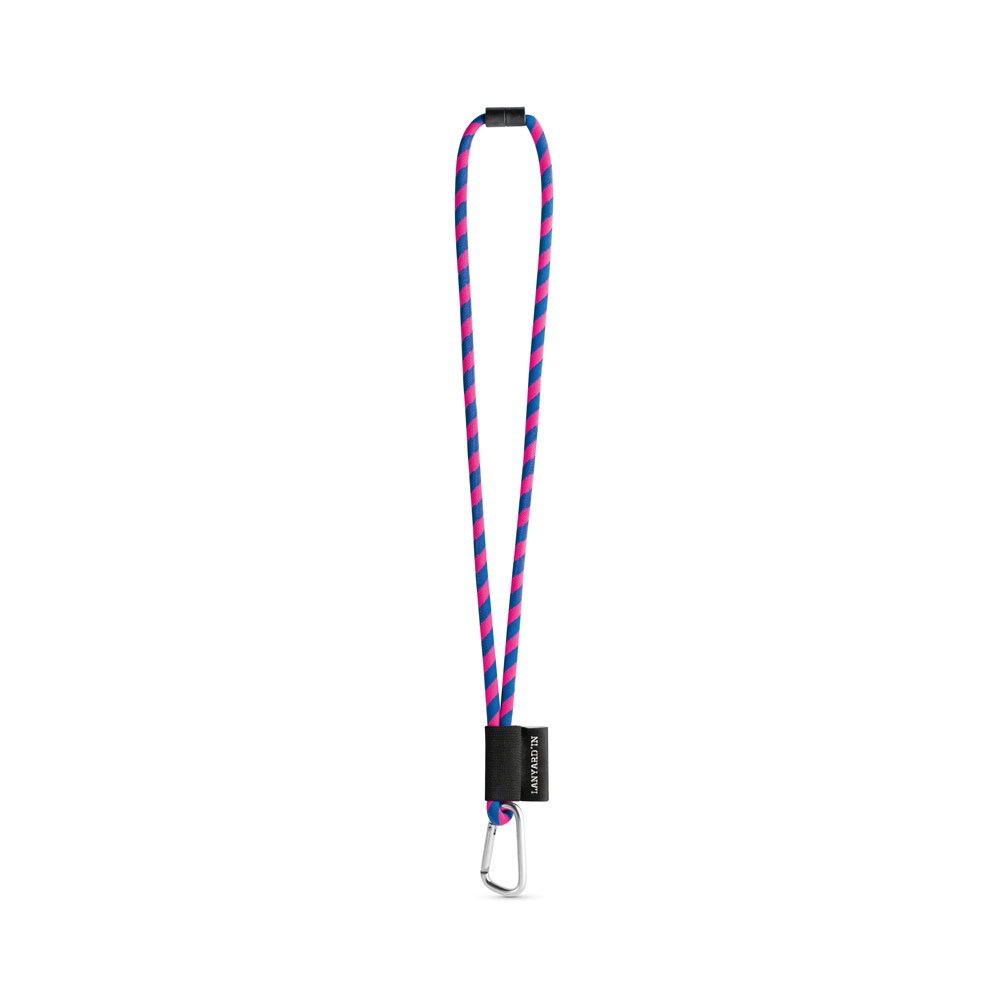 75089. SET Lanyard TUBE Long (Ø 7 mm) avec mousqueton en forme de D de 55 mm et fermoir de sécurité Ø 7 mm 17