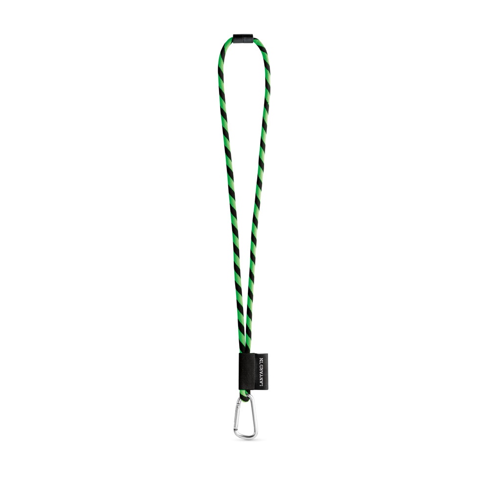75089. SET Lanyard TUBE Long (Ø 7 mm) avec mousqueton en forme de D de 55 mm et fermoir de sécurité Ø 7 mm 18