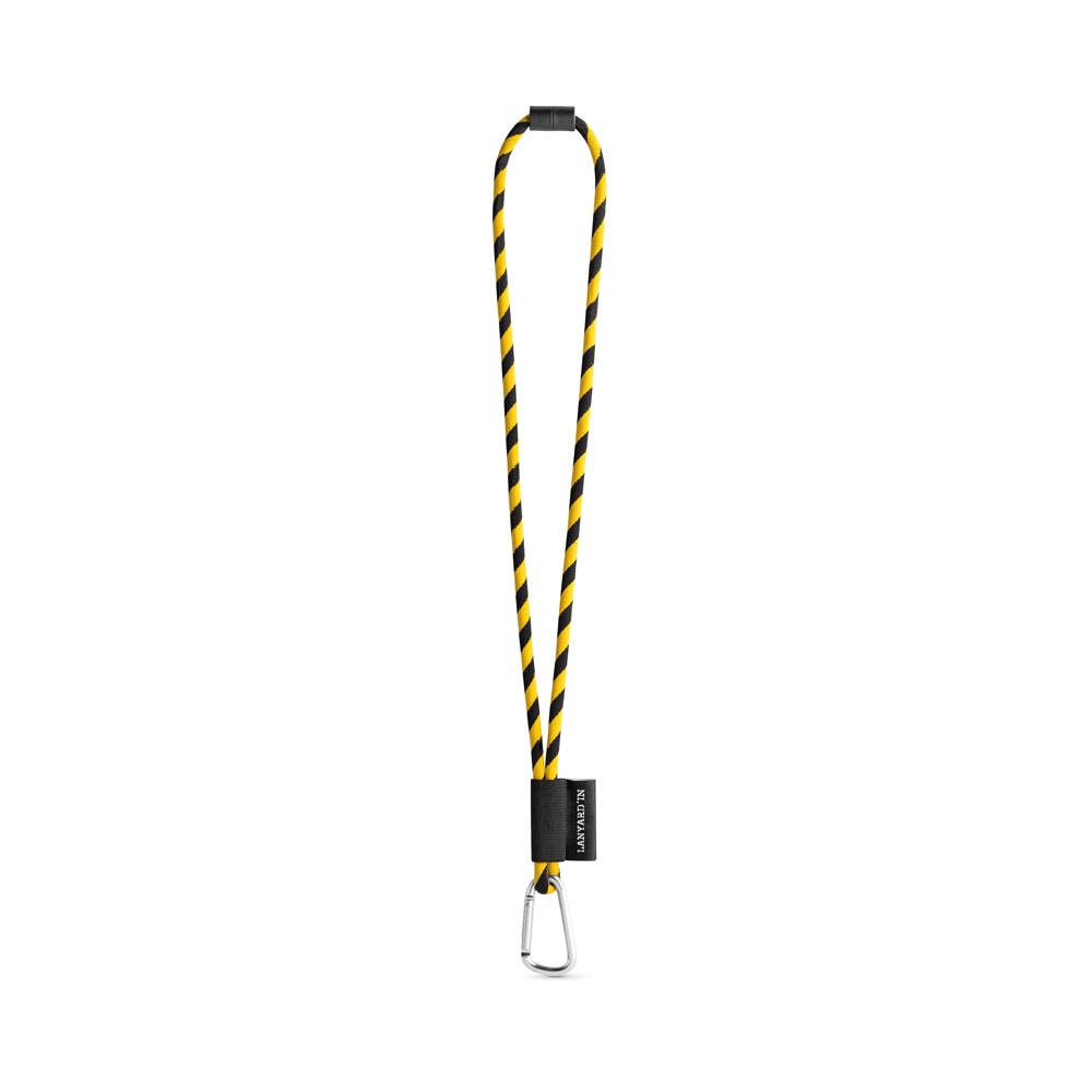 75089. SET Lanyard TUBE Long (Ø 7 mm) avec mousqueton en forme de D de 55 mm et fermoir de sécurité Ø 7 mm 12