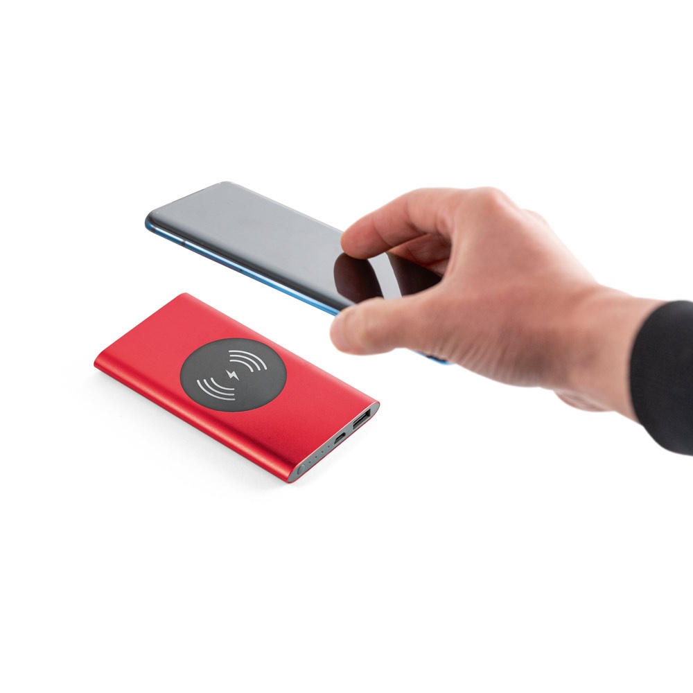 CASSINI. Power bank 4 000 mAh avec chargeur sans fil 5W en aluminium recyclé (100 % rAL) 11