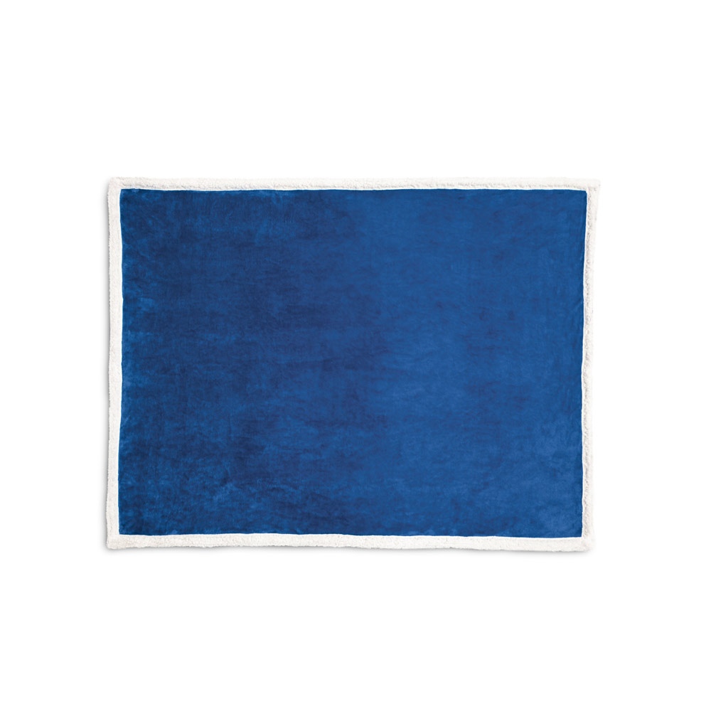 HEIDEN. Couverture polaire réversible (190 g/m²) avec ruban de satin et carte personnalisée 9