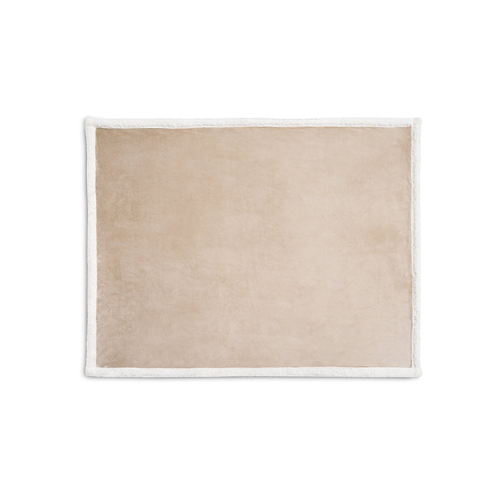 HEIDEN. Couverture polaire réversible (190 g/m²) avec ruban de satin et carte personnalisée 12