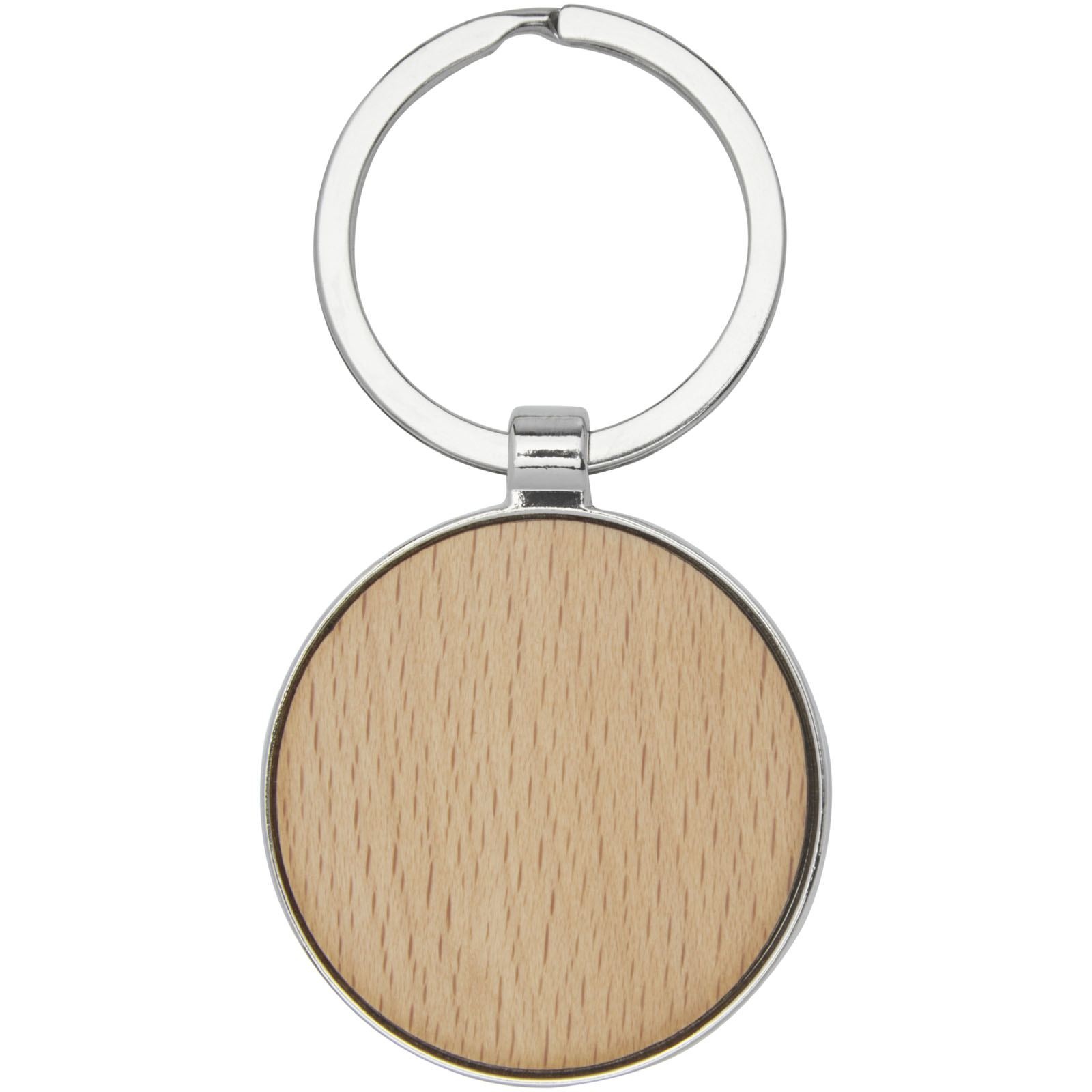 Porte-clés rond Moreno en bois de hêtre 3