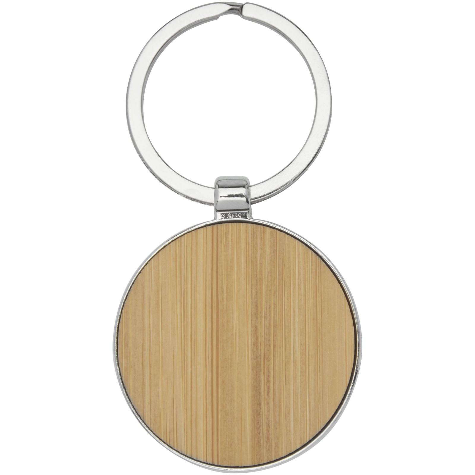Porte-clés rond Nino en bambou 3