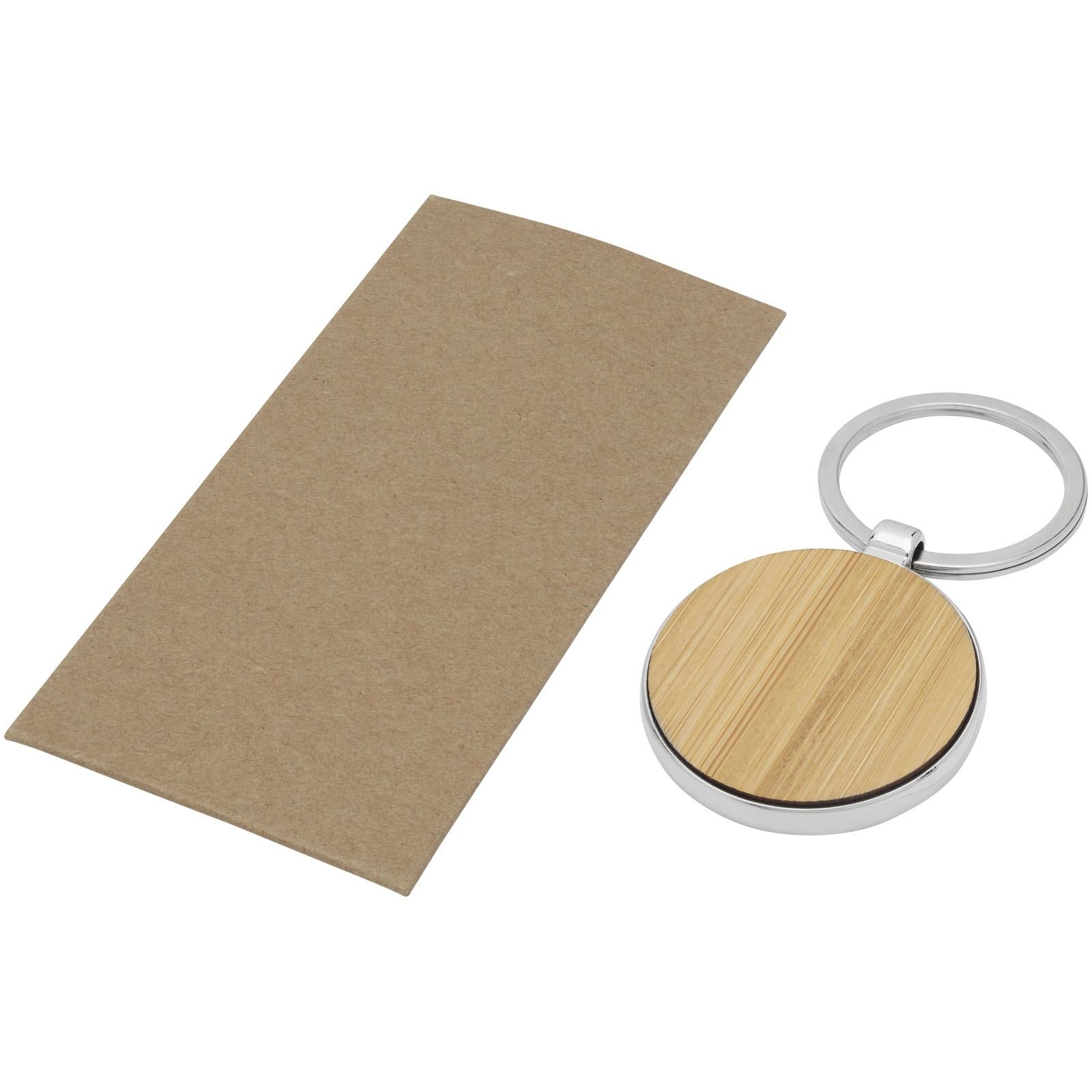 Porte-clés rond Nino en bambou 5