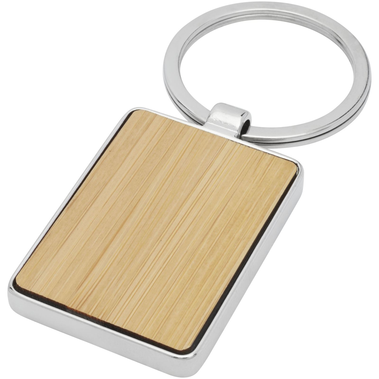 Porte-clés rectangulaire Neta en bambou 2