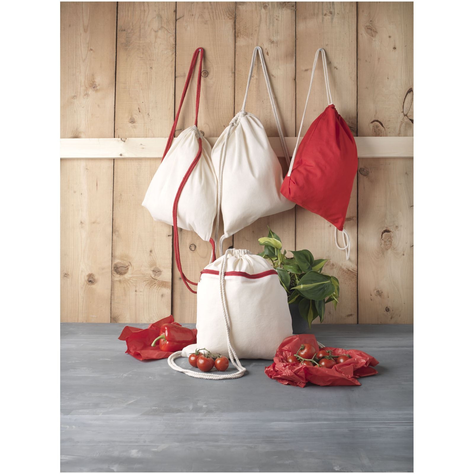 Sac à dos Oregon en coton de 140 g/m² avec cordon de serrage 5L 34