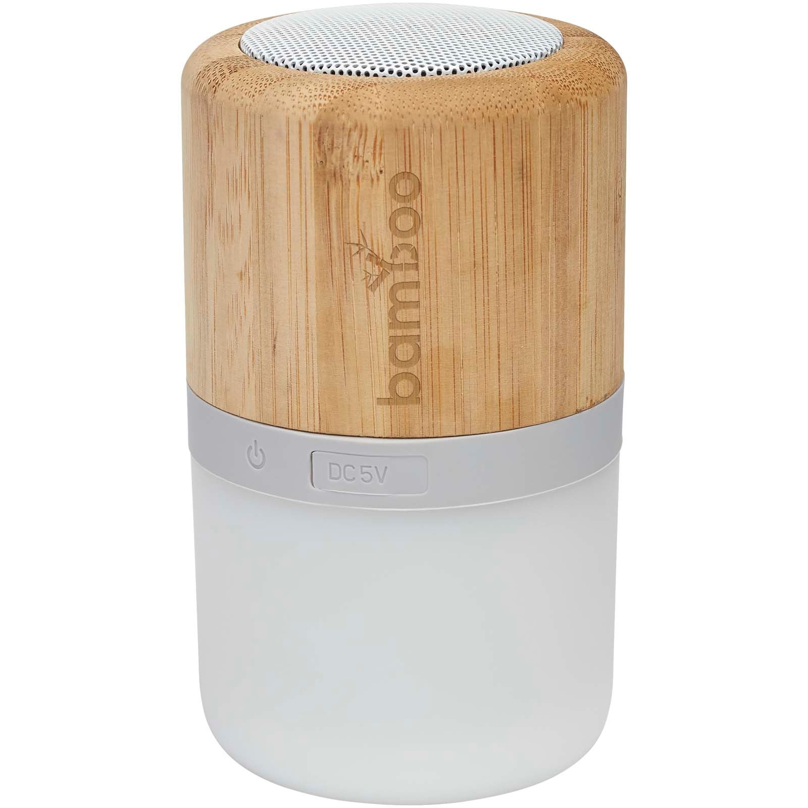 Haut-parleur Bluetooth® Aurea en bambou avec lumière 5