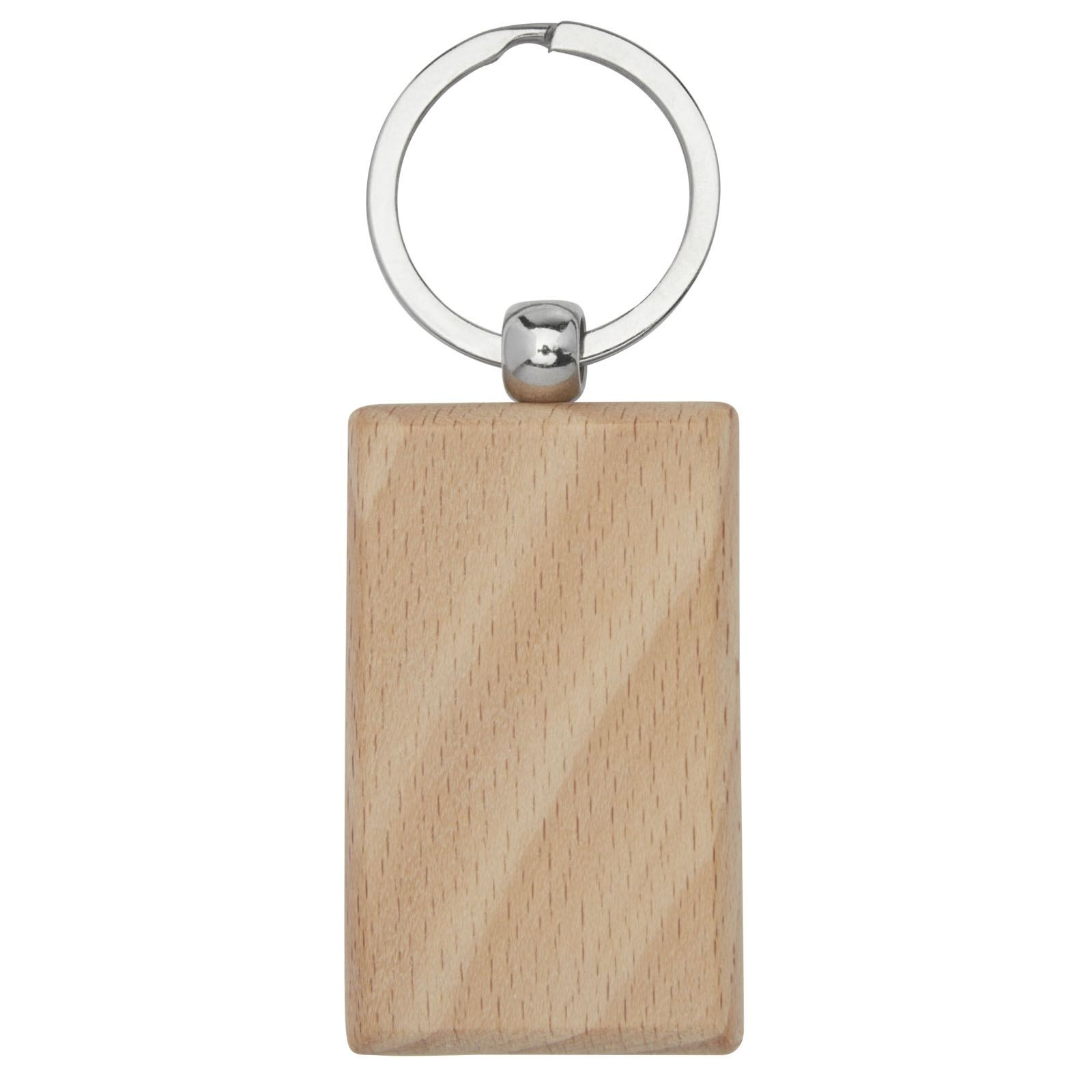 Porte-clés rectangulaire Gian en bois de hêtre 3