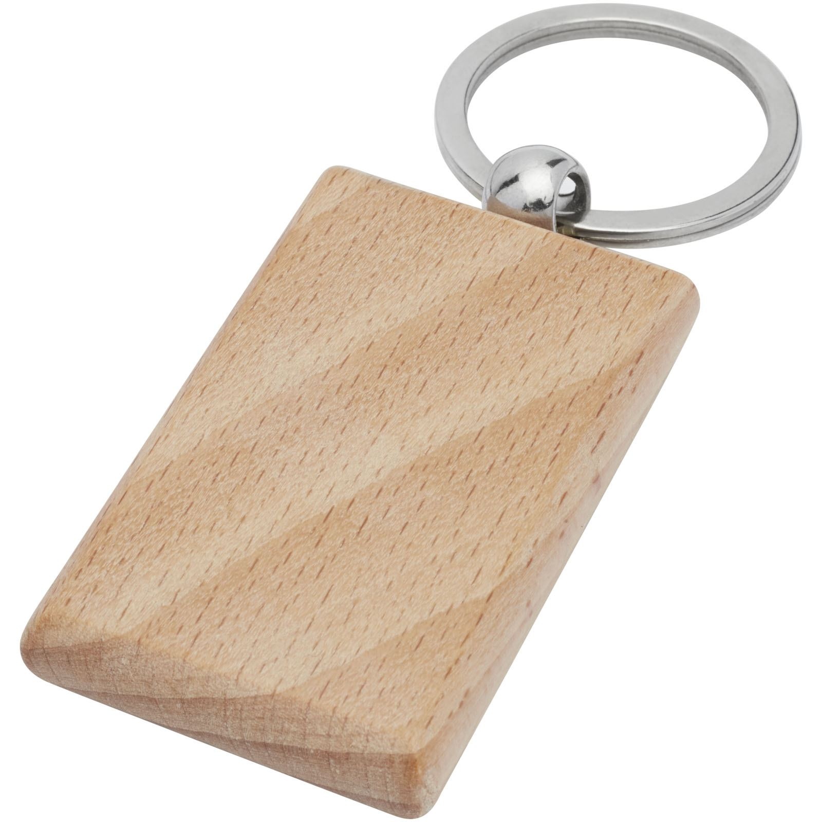 Porte-clés rectangulaire Gian en bois de hêtre 2