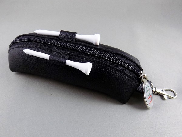 Trousse cuir - noir. Pour 3 balles