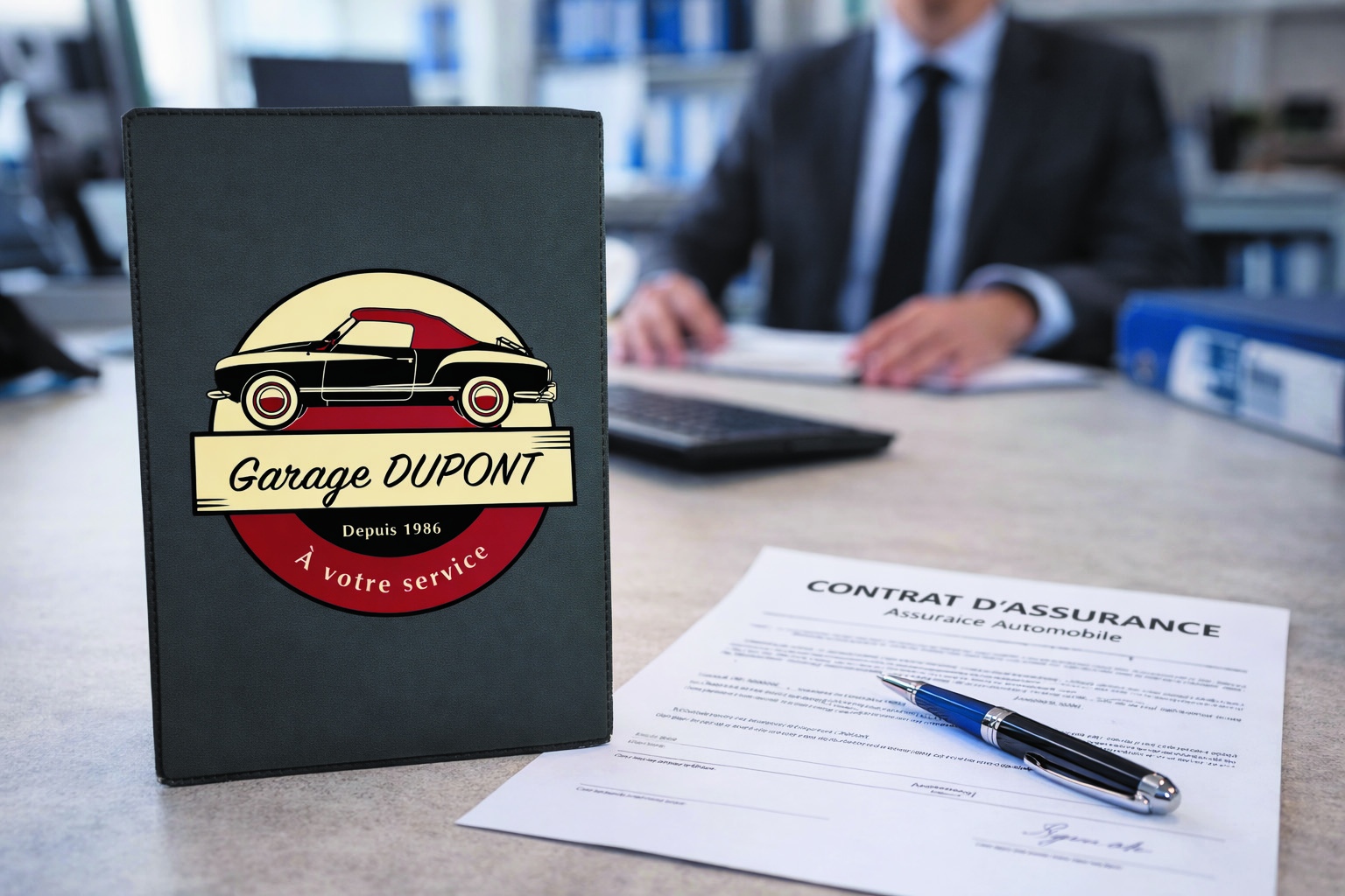 Porte-cartes grise 4 volets - Prestige 2