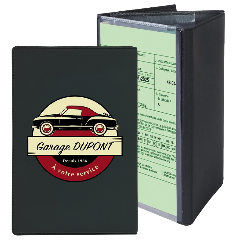 Porte-cartes grise 4 volets - Prestige