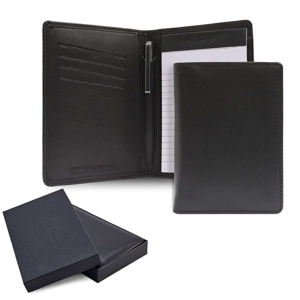 Porte calepin avec stylo en cuir Nappa Sandringham 2