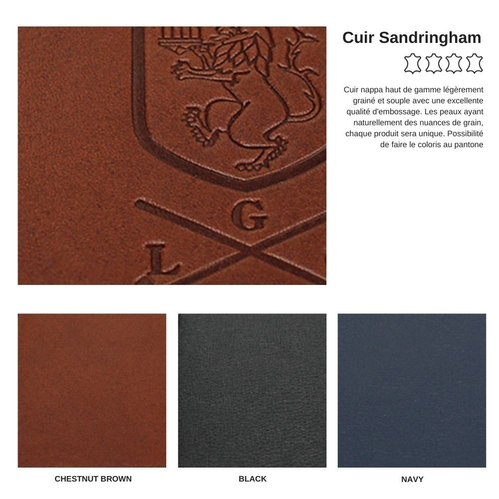 Portefeuille avec porte monnaie zippé en cuir Nappa Sandringham 3