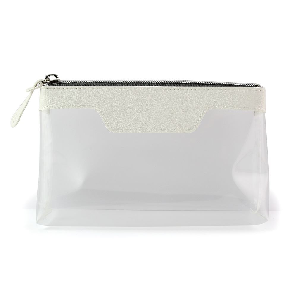 Trousse zippée transparente 185 x 120 x 60 mm en PU 4