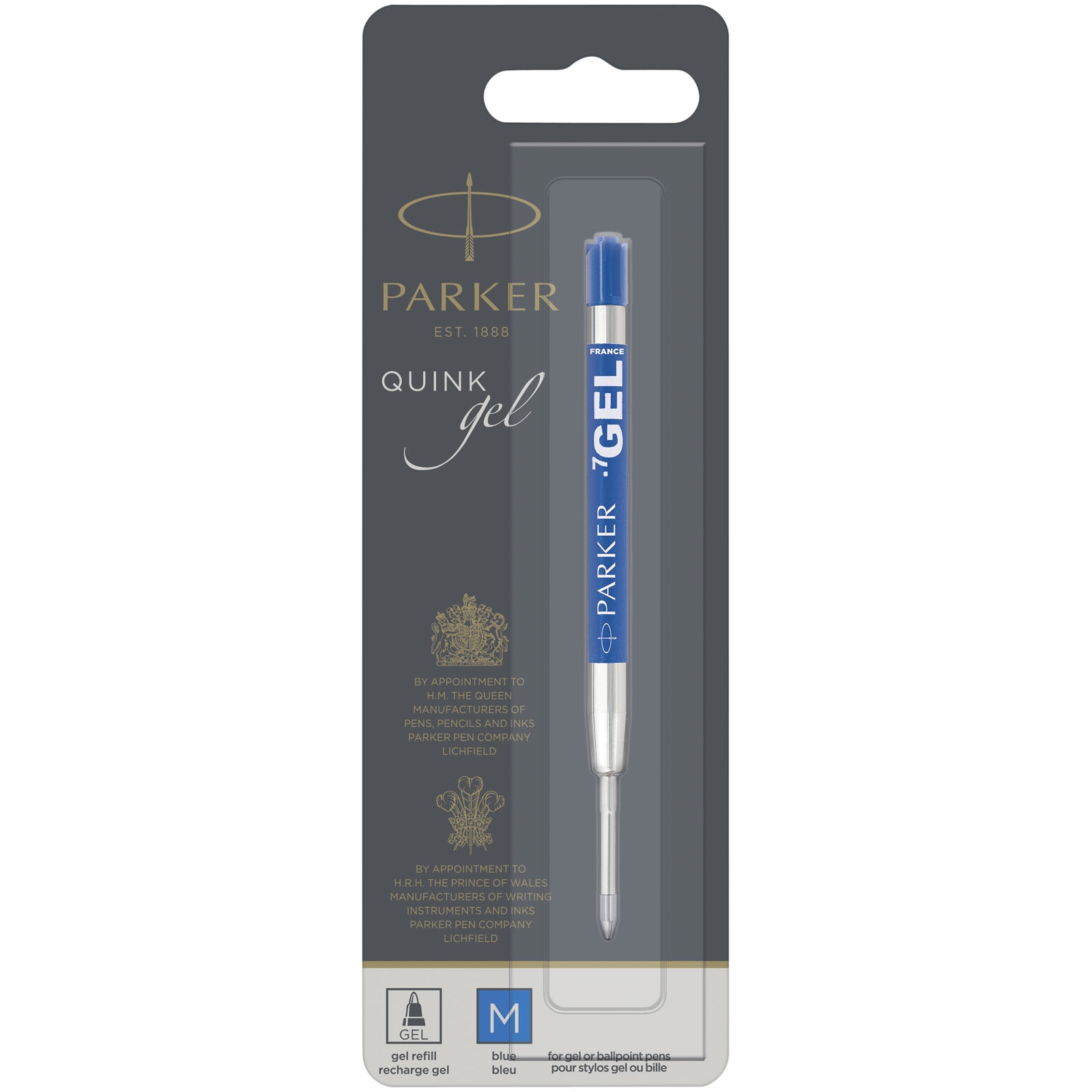 Cartouche pour stylo bille écriture Gel Parker (encre bleue) 2