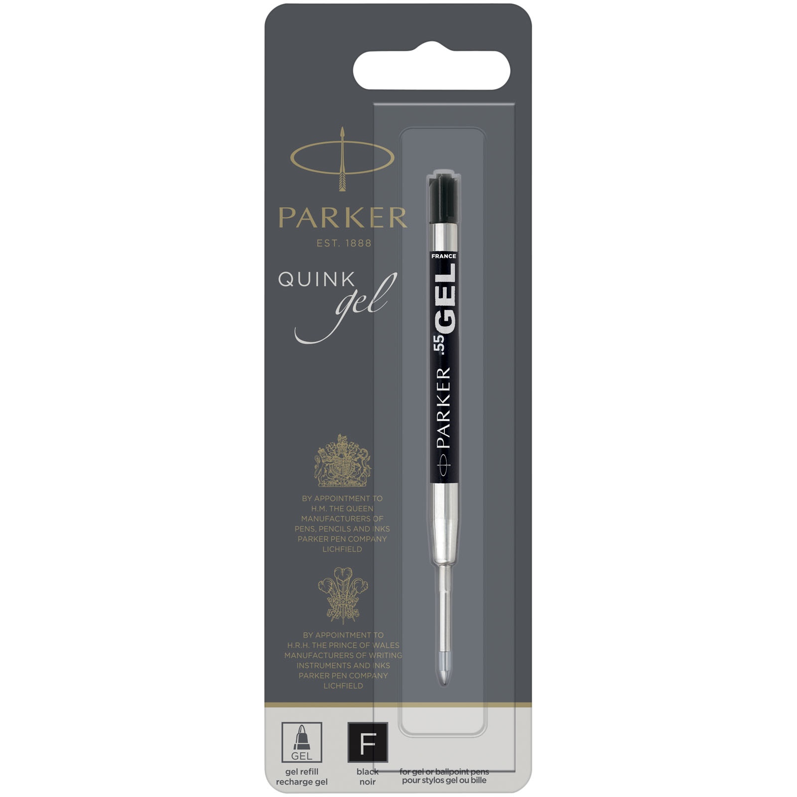 Cartouche pour stylo bille écriture Gel Parker (encre noire) 2