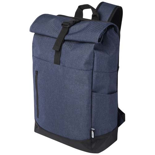 Sac à dos Libra recyclé GRS avec rabat enroulable pour ordinateur portable de 15,6" 12L