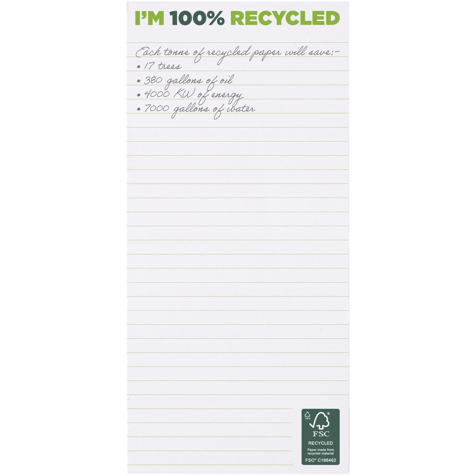 Bloc-notes 1/3 A4 recyclé Desk-Mate® 3