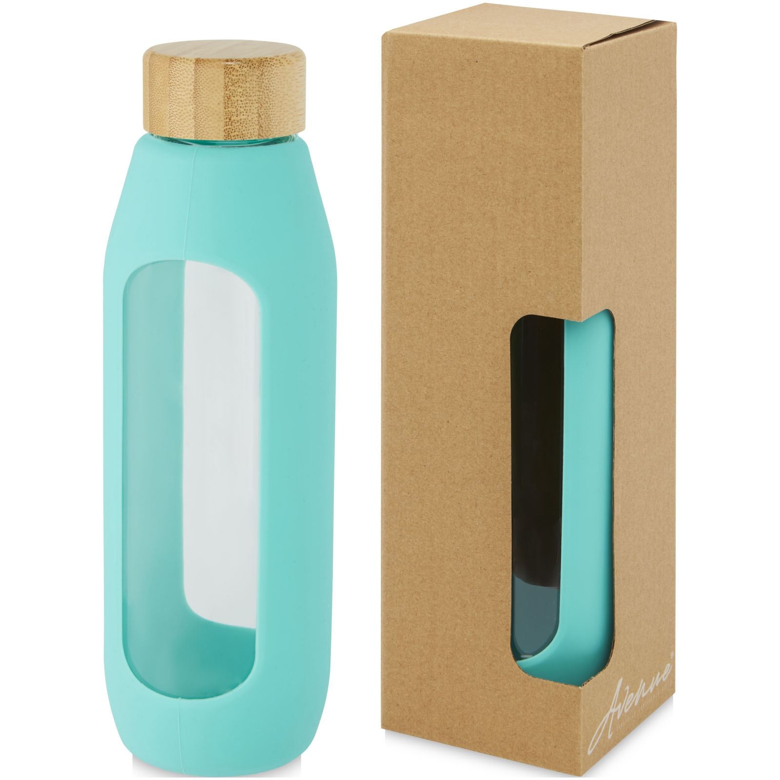 Bouteille Tidan de 600 ml en verre borosilicate avec grip en silicone 4