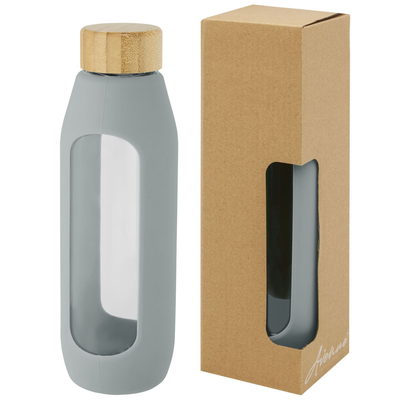 Bouteille Tidan de 600 ml en verre borosilicate avec grip en silicone 3