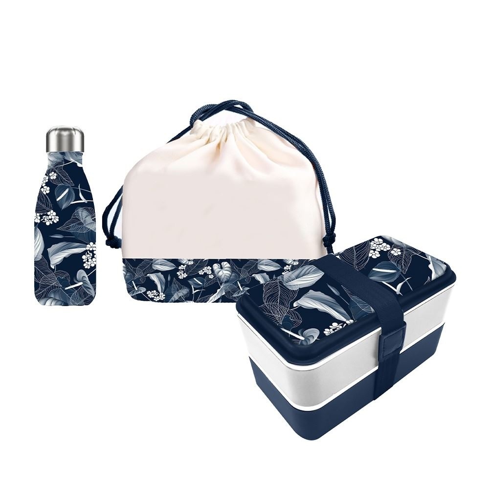 Set 3pièces -Lunchbox, Sac &amp; Bouteille isotherme - LITTLE MARCEL