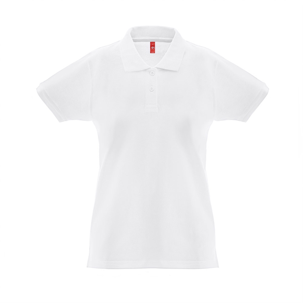 THC MONACO WOMEN WH. Polo à manches courtes pour femmes en coton cardé 2