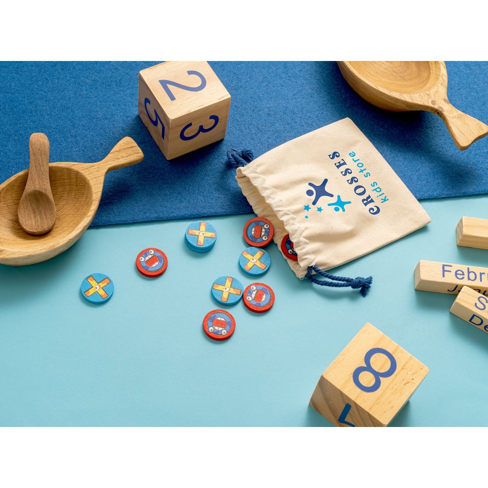 CROSSES. Jeu du morpion classique avec 10 pièces en contreplaqué 4