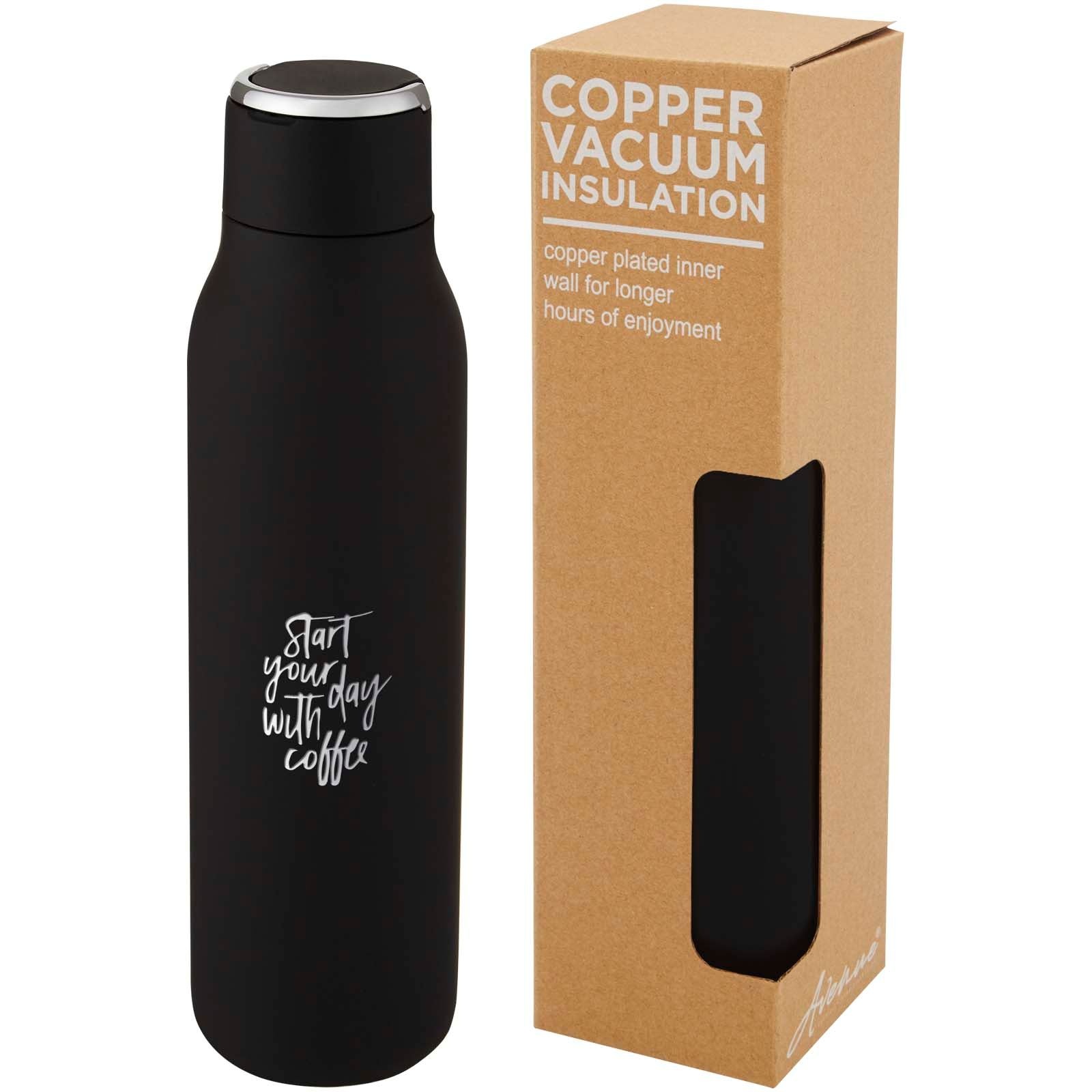 Bouteille isotherme Marka 600 ml avec couche de cuivre et avec boucle métallique 8