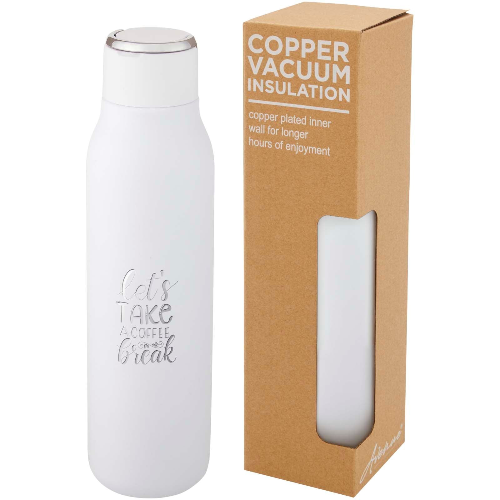 Bouteille isotherme Marka 600 ml avec couche de cuivre et avec boucle métallique 9