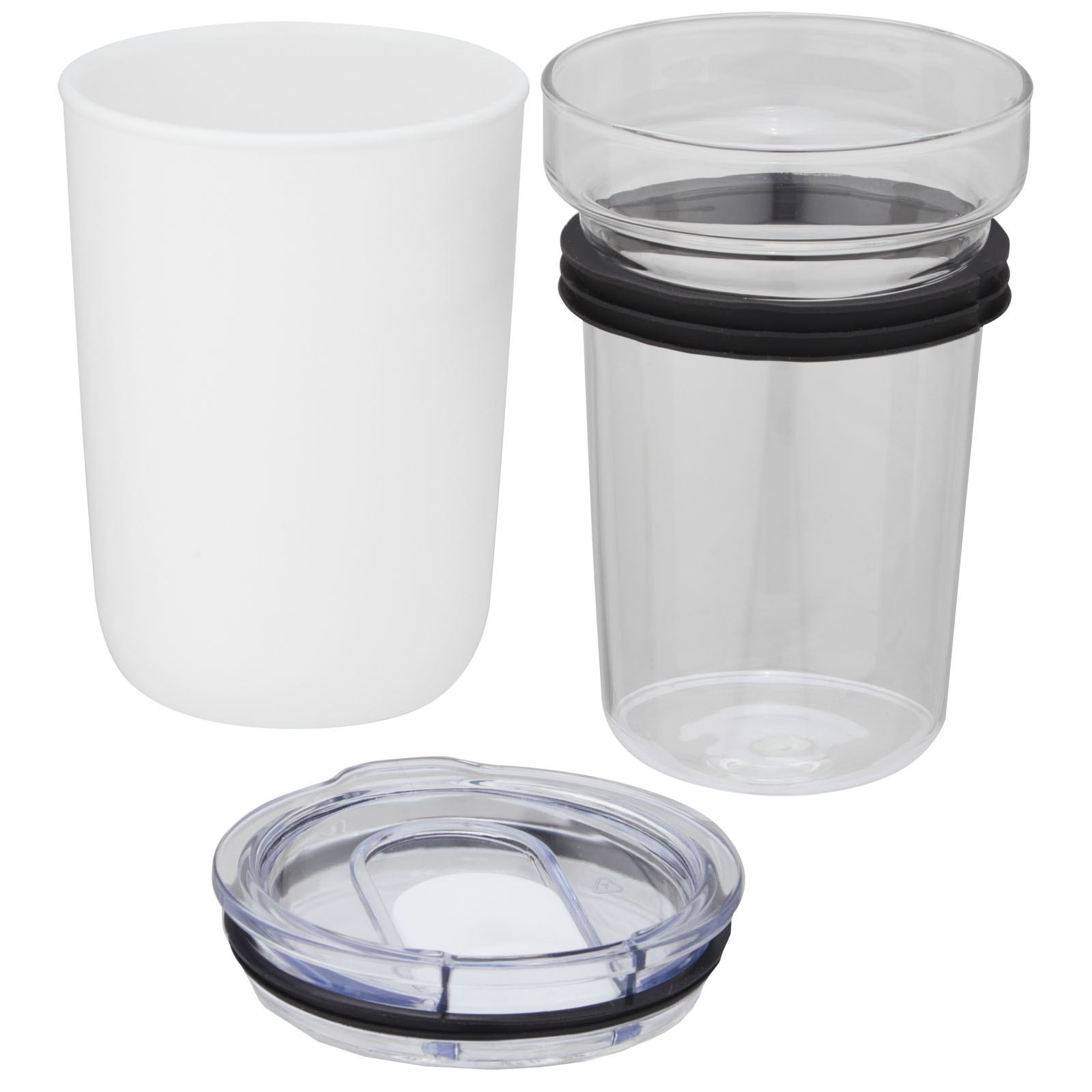 Gobelet en verre Bello de 420 ml avec paroi extérieure en plastique recyclé 16