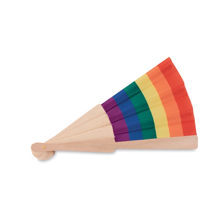 Eventail  en bois arc-en-ciel - BOWFAN 5