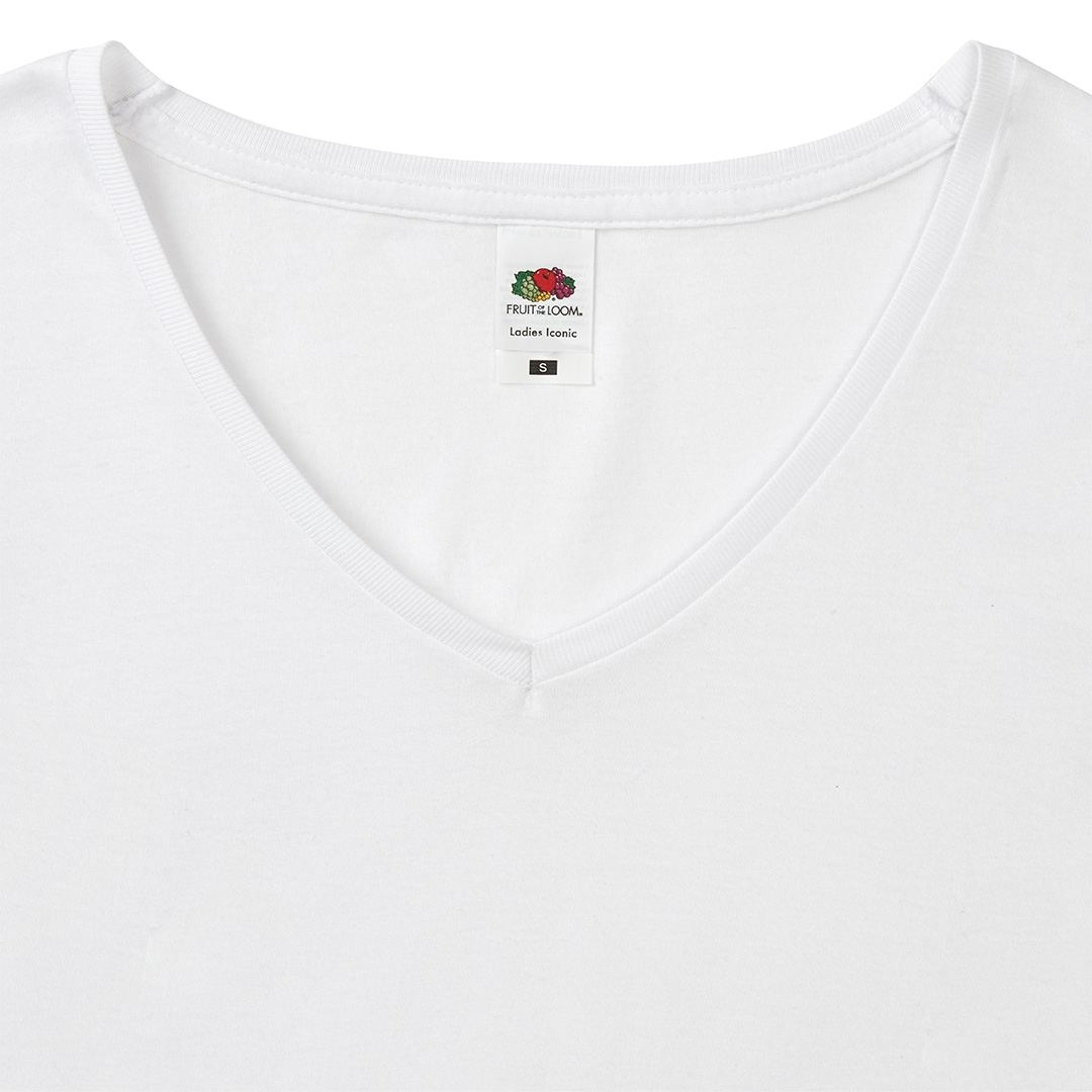 T-Shirt Femme Blanc - Iconic V-Neck 3