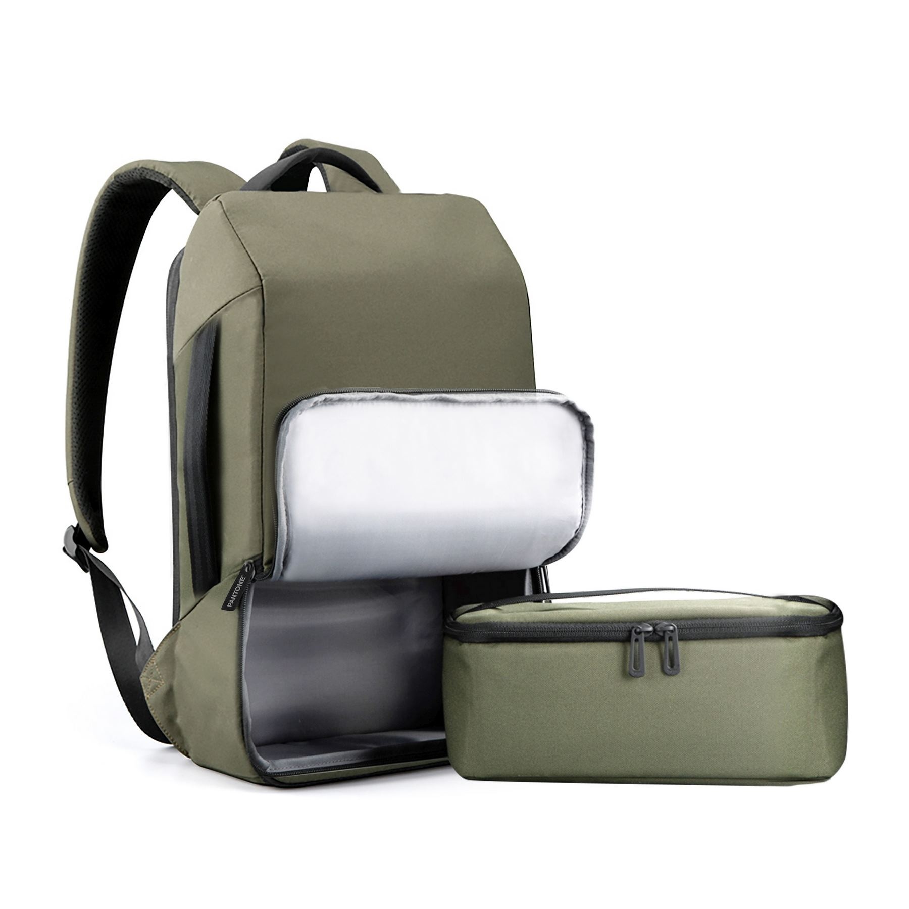 Sac à dos connecté avec sac isotherme recyclé 15L - PANTONE 7