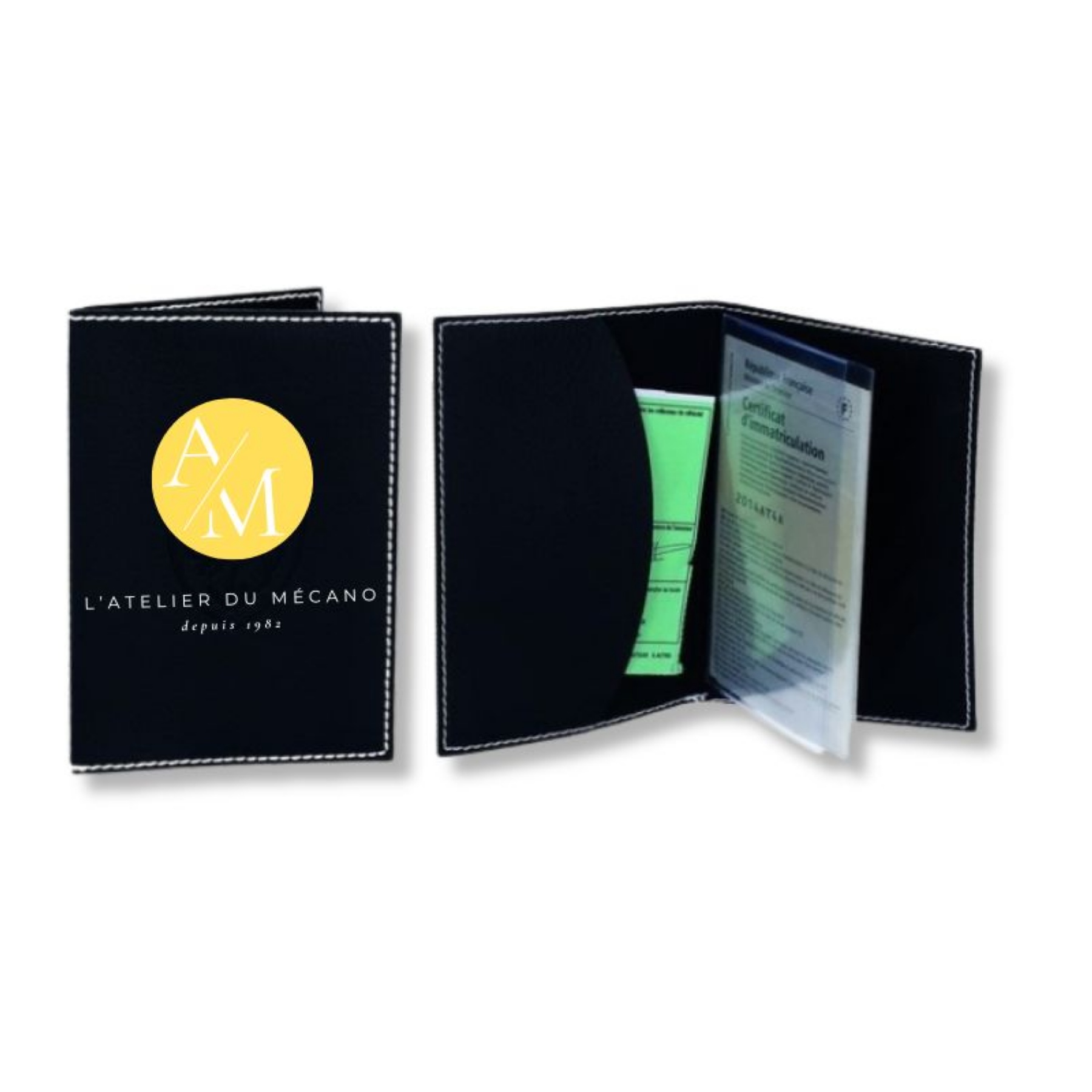 ETUI CARTE GRISE 2 VOLETS COUSU - Maroquinerie
