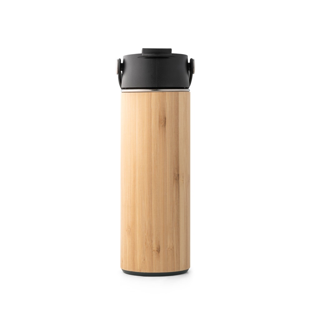 LAVER. Bouteille thermos 440mL en bambou, acier inox et PP 3