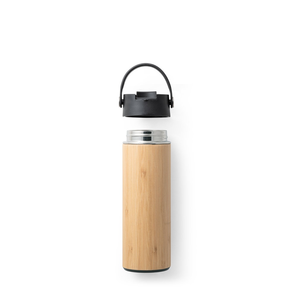 LAVER. Bouteille thermos 440mL en bambou, acier inox et PP 6