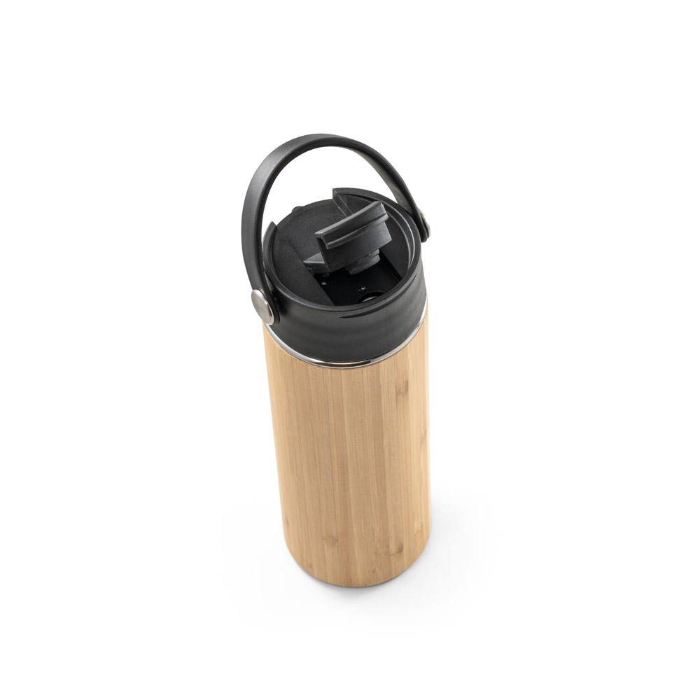 LAVER. Bouteille thermos 440mL en bambou, acier inox et PP 7
