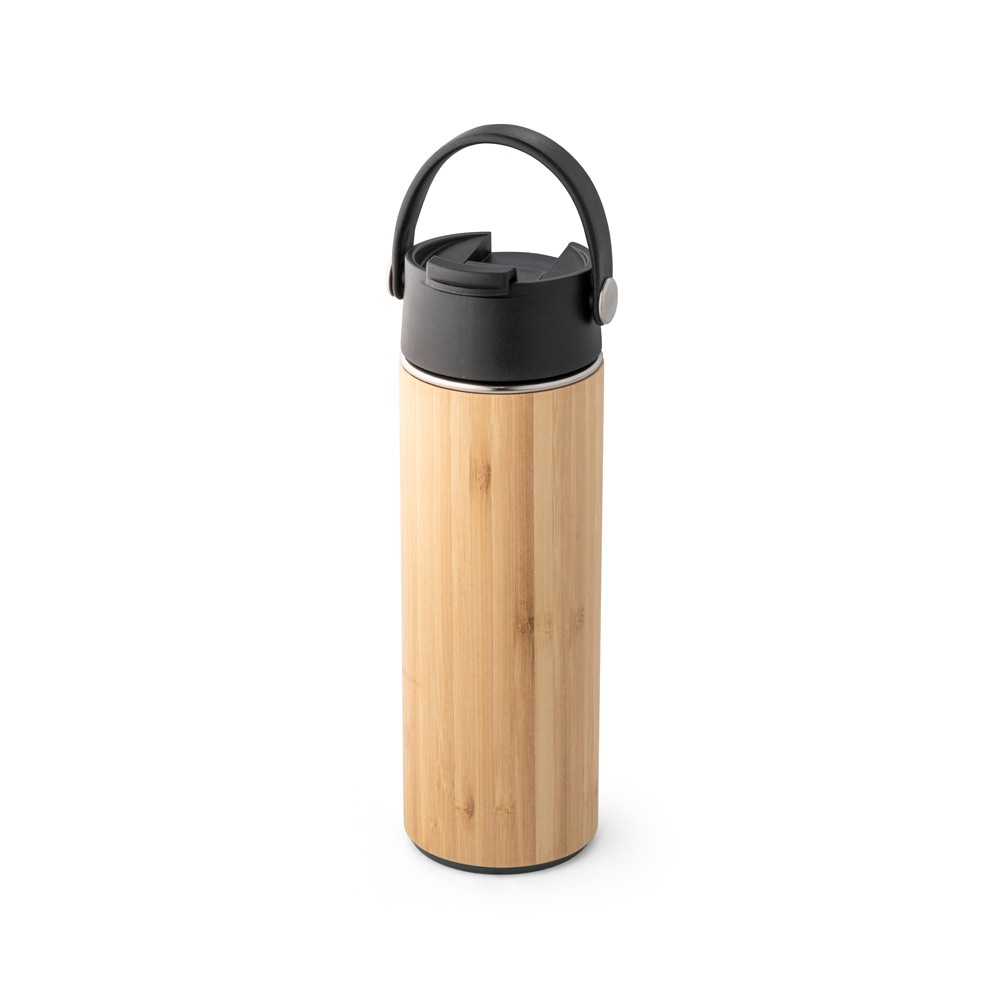 LAVER. Bouteille thermos 440mL en bambou, acier inox et PP 2