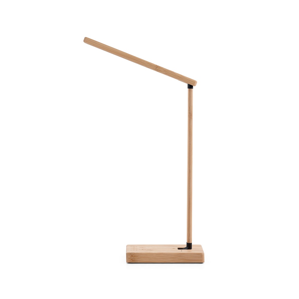MOREY. Lampe de bureau pliante avec chargeur sans fil ultrarapide de 15 W en bambou 7
