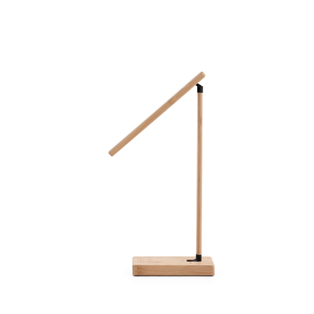 MOREY. Lampe de bureau pliante avec chargeur sans fil ultrarapide de 15 W en bambou 8